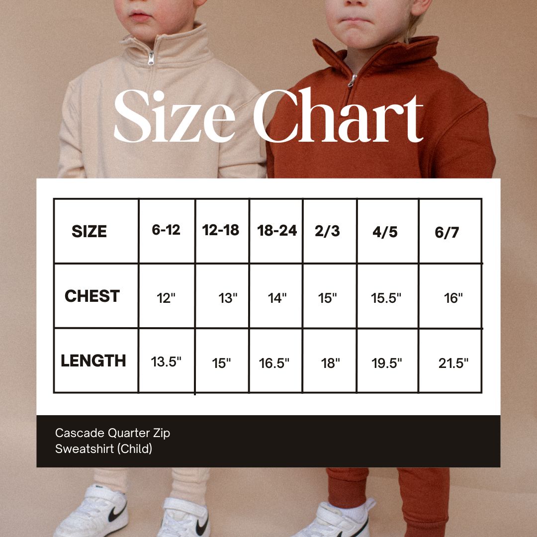 Cascade Quarter Zip Sweatshirt | Kids | Mushroom