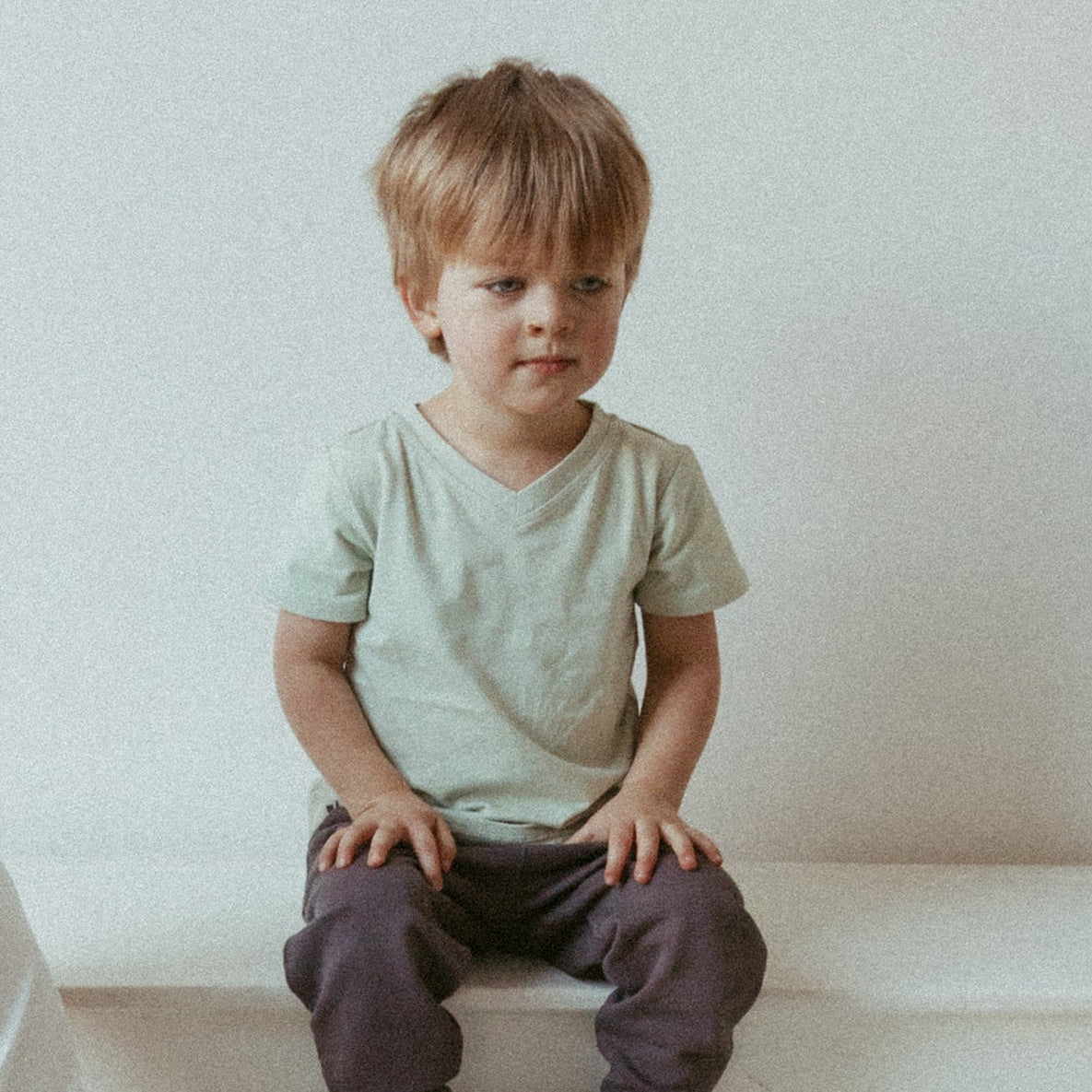 V-Neck Signature Tee | Pale Green