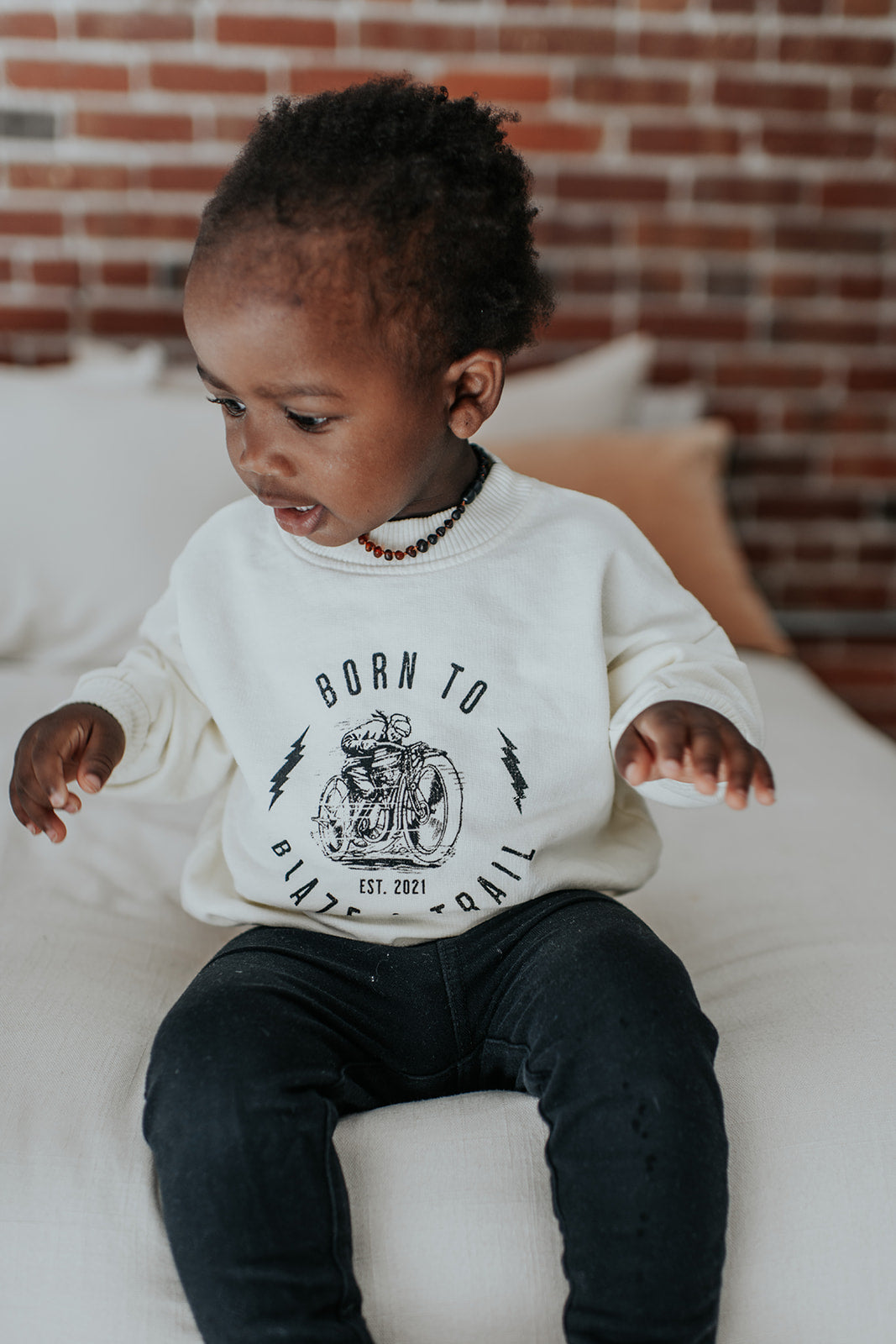 Legacy Sweatshirt | Motorcycle on Antique White