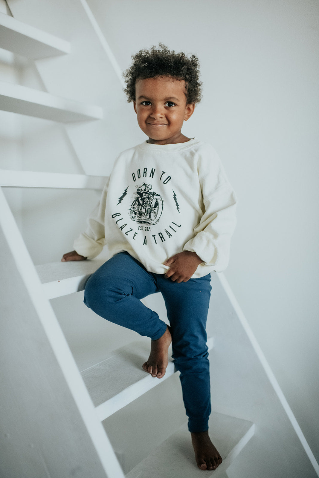 Legacy Sweatshirt | Motorcycle on Antique White