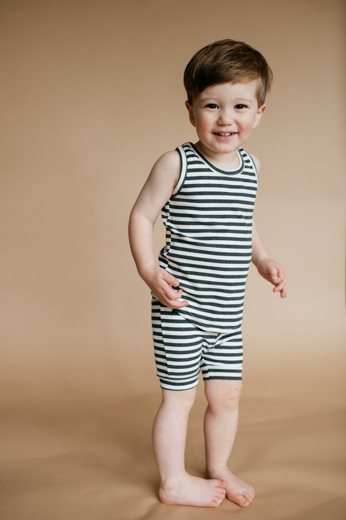 Blazies Tank - Charcoal Stripe