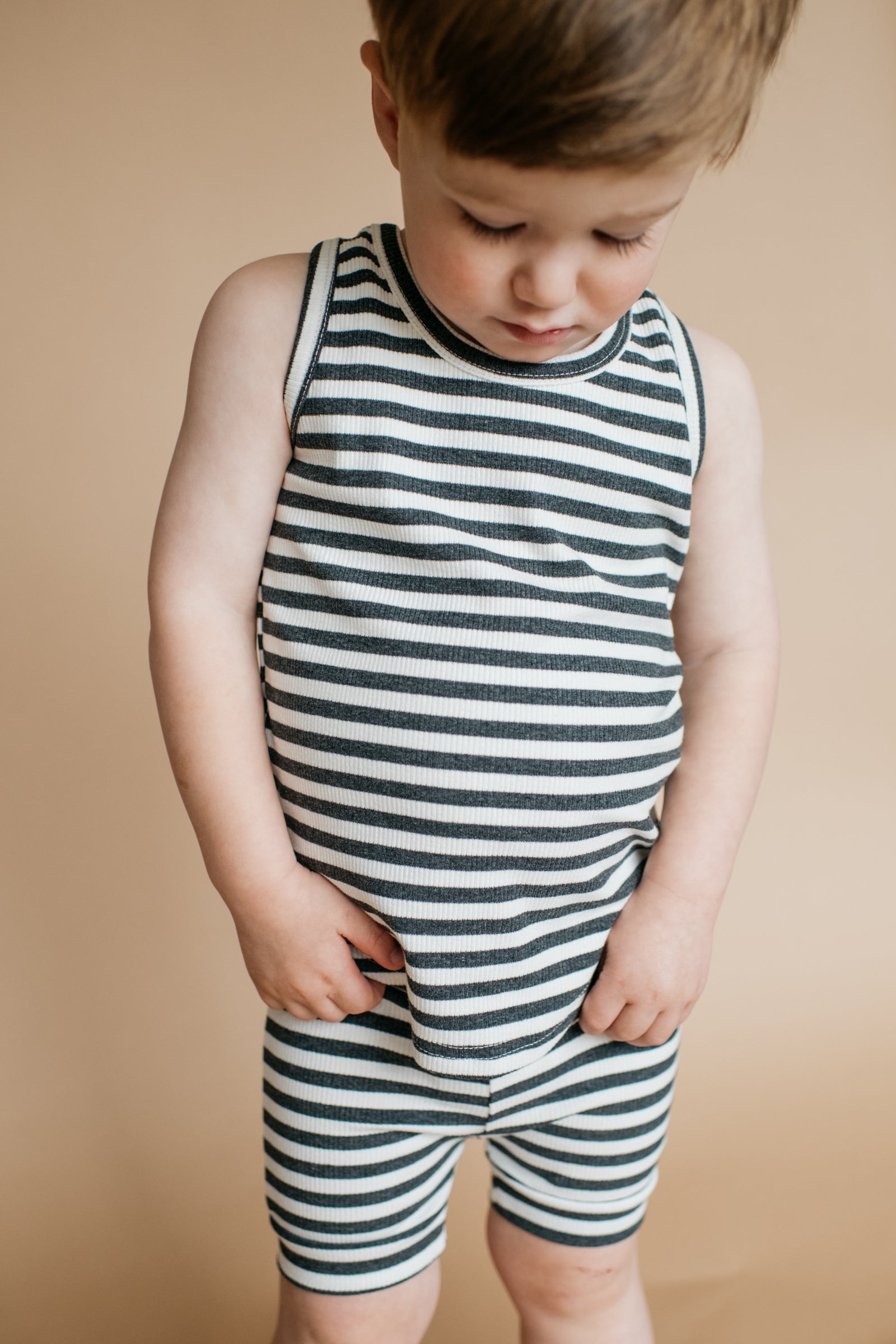 Blazies Tank - Charcoal Stripe