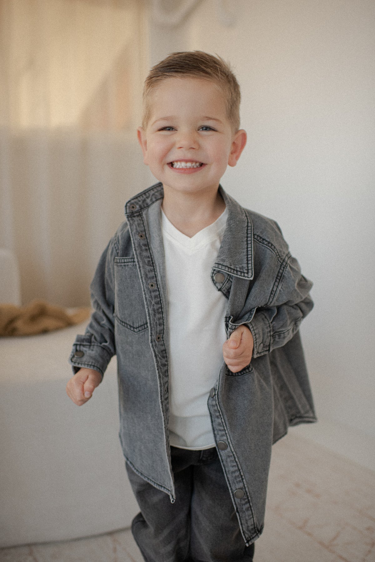 Heritage Denim Shacket Black Wash | Kids