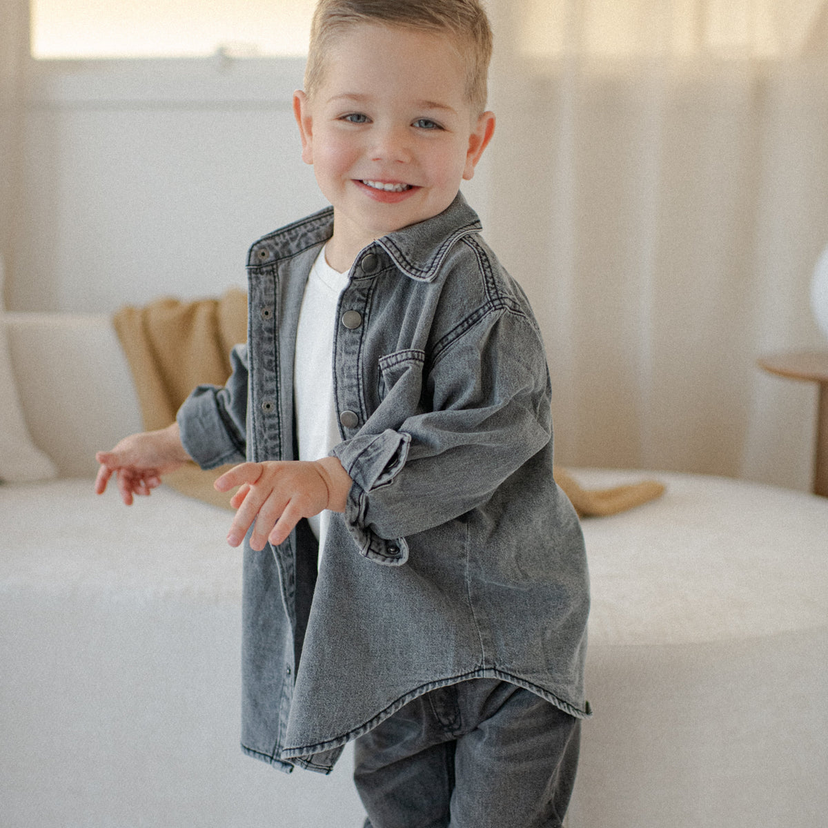 Heritage Denim Shacket Black Wash | Kids