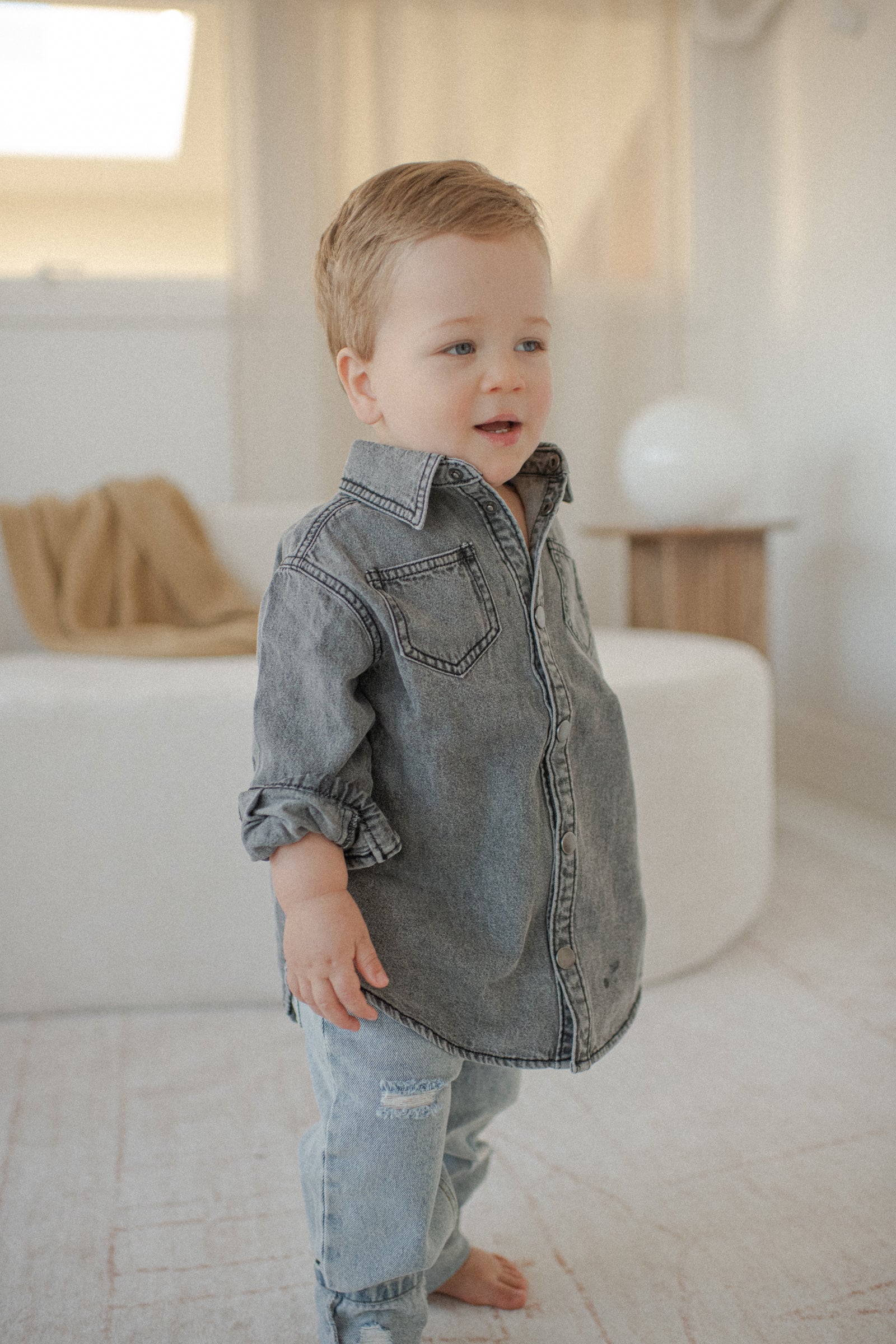 Heritage Denim Shacket Black Wash | Kids
