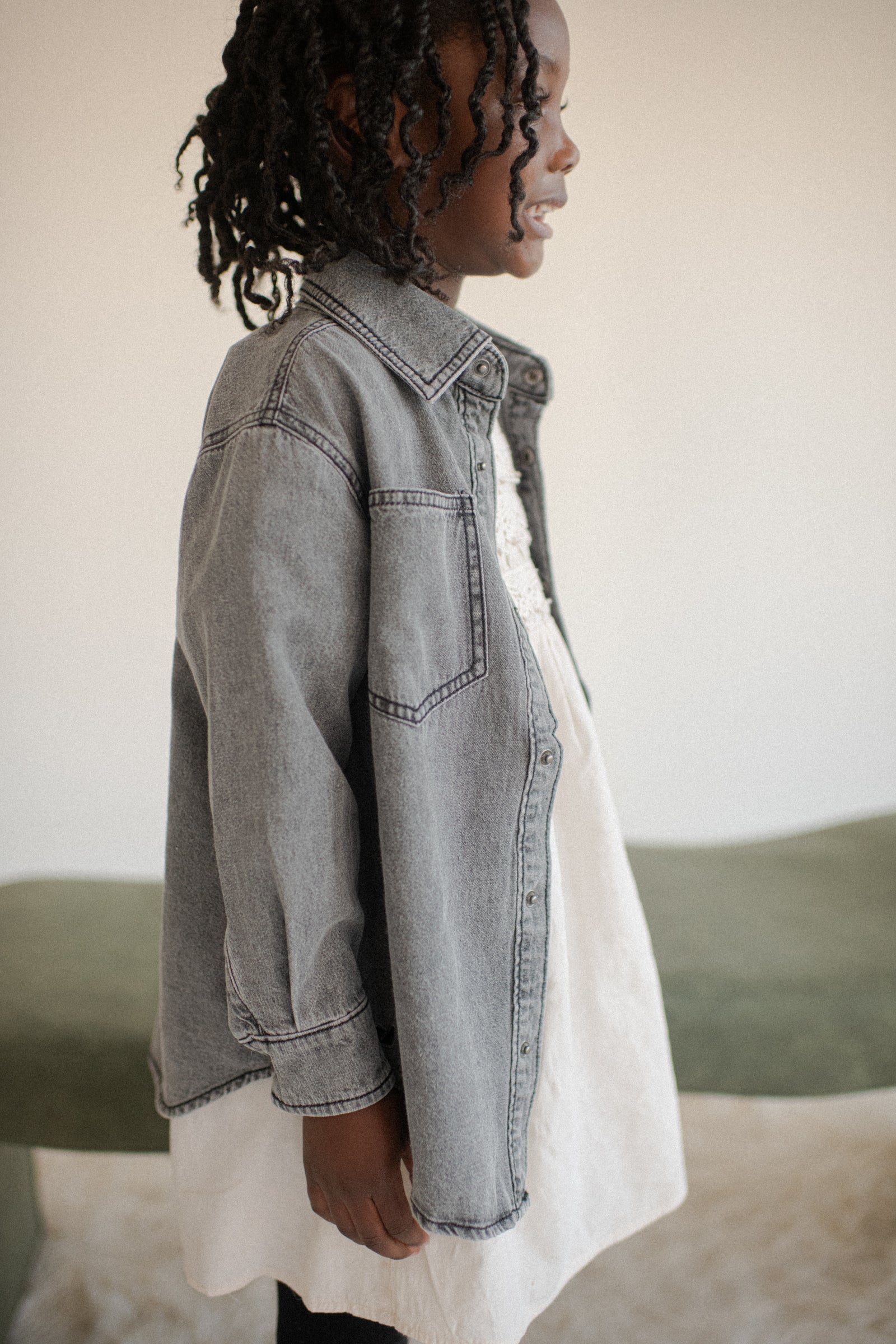Heritage Denim Shacket Black Wash | Kids