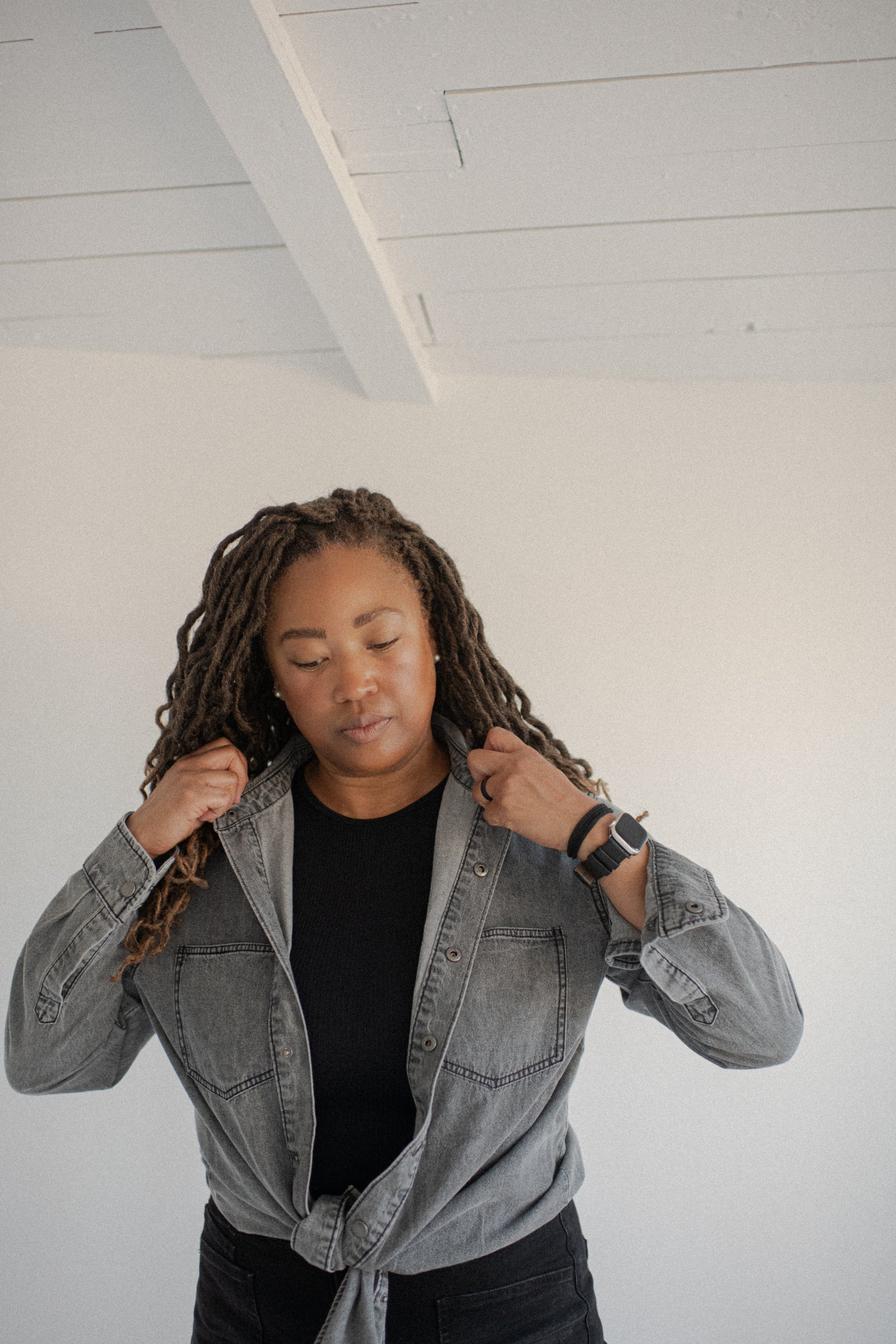 Heritage Denim Shacket Black Wash  | Womens