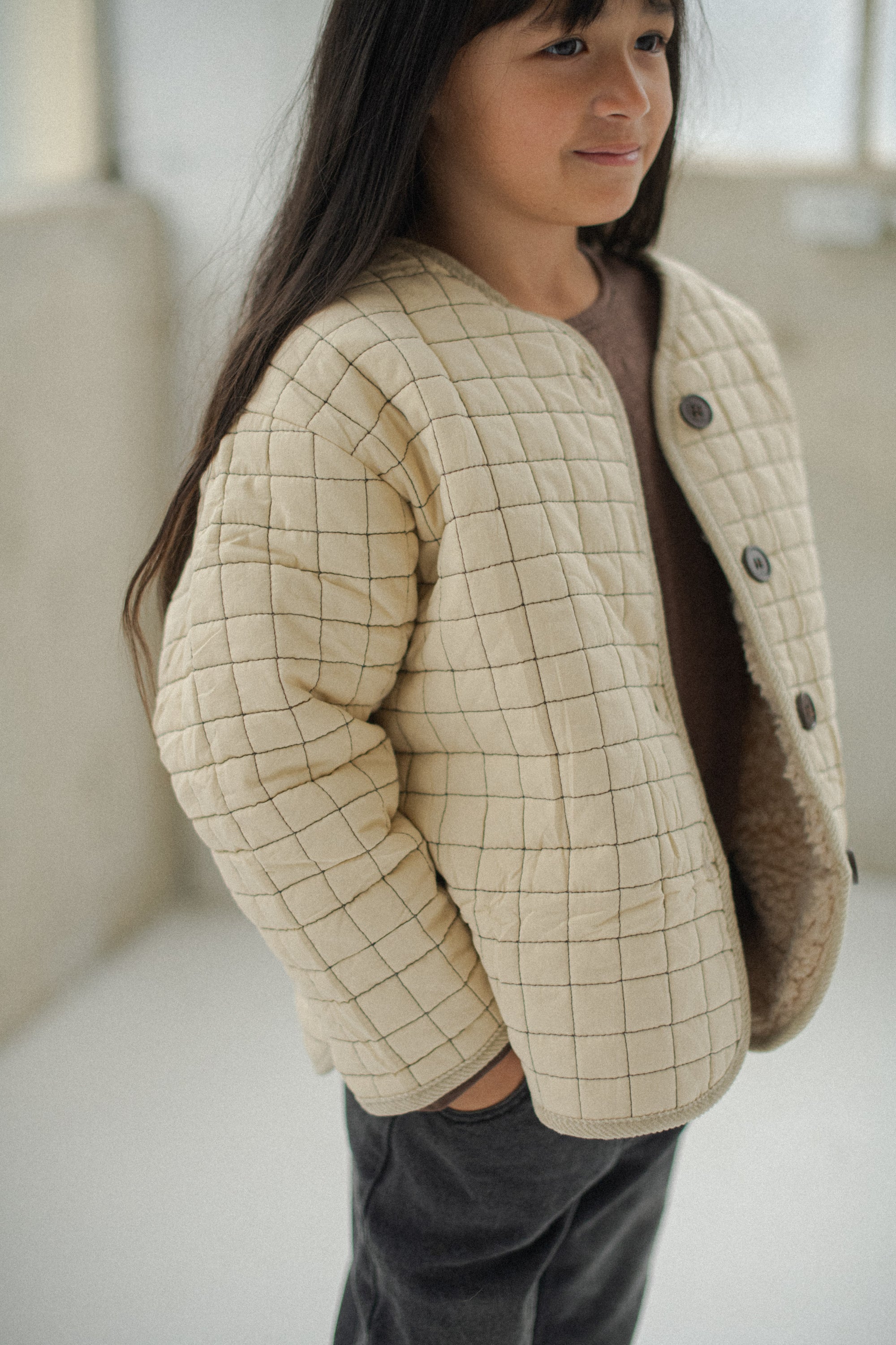 Quilted Coat | Vanilla