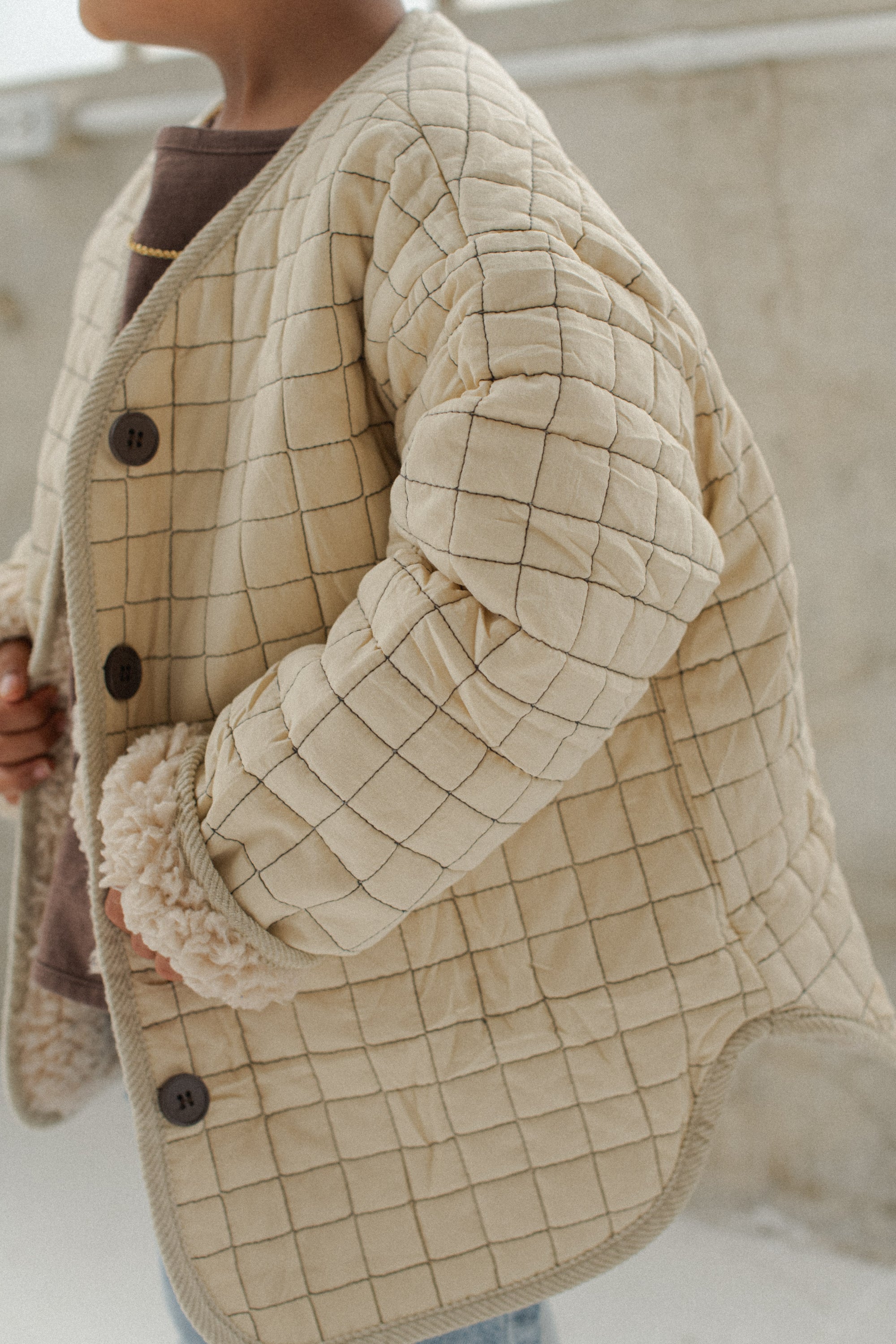 Quilted Coat | Vanilla