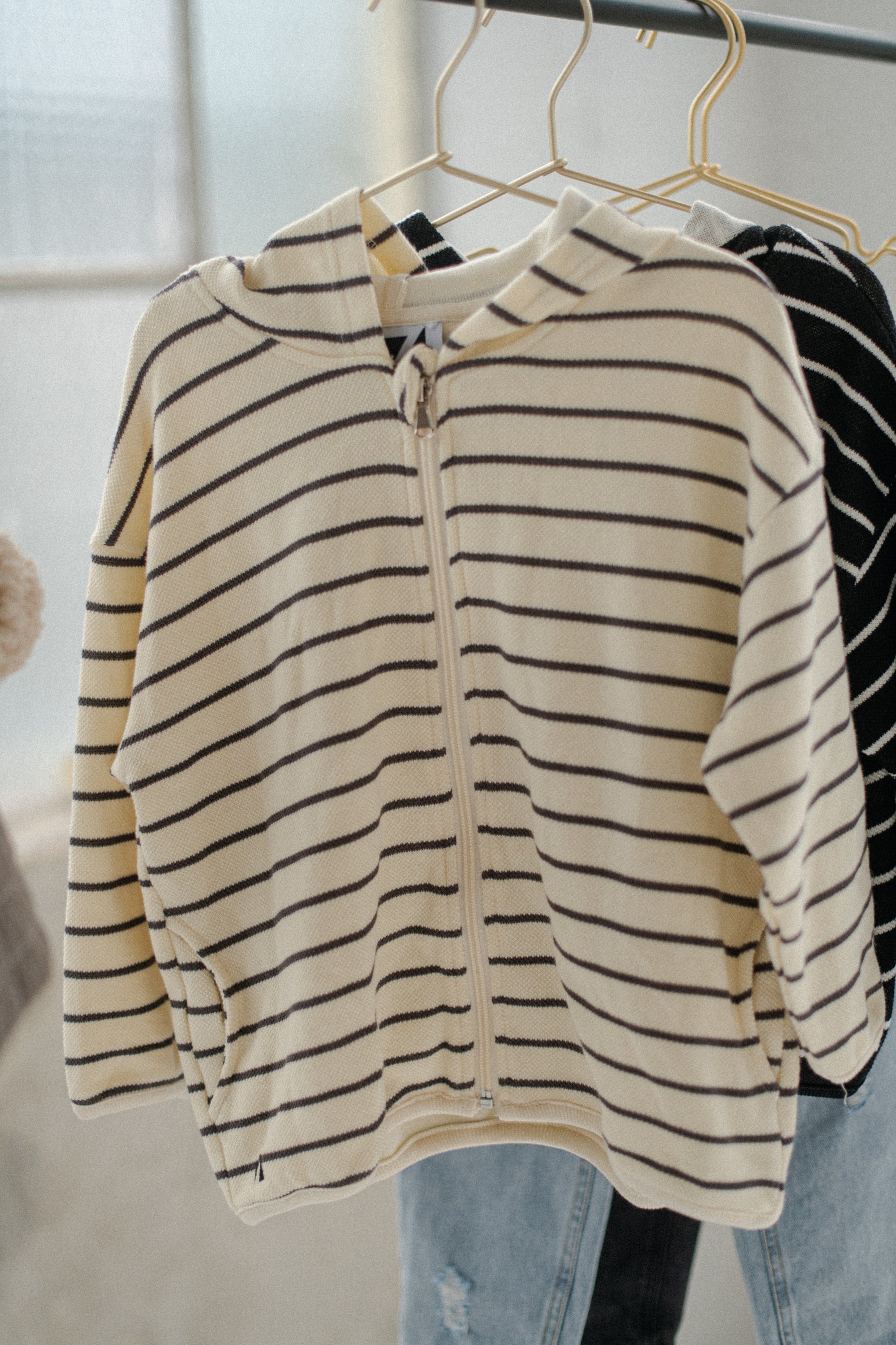 Camp Hoodie | Cream Stripe