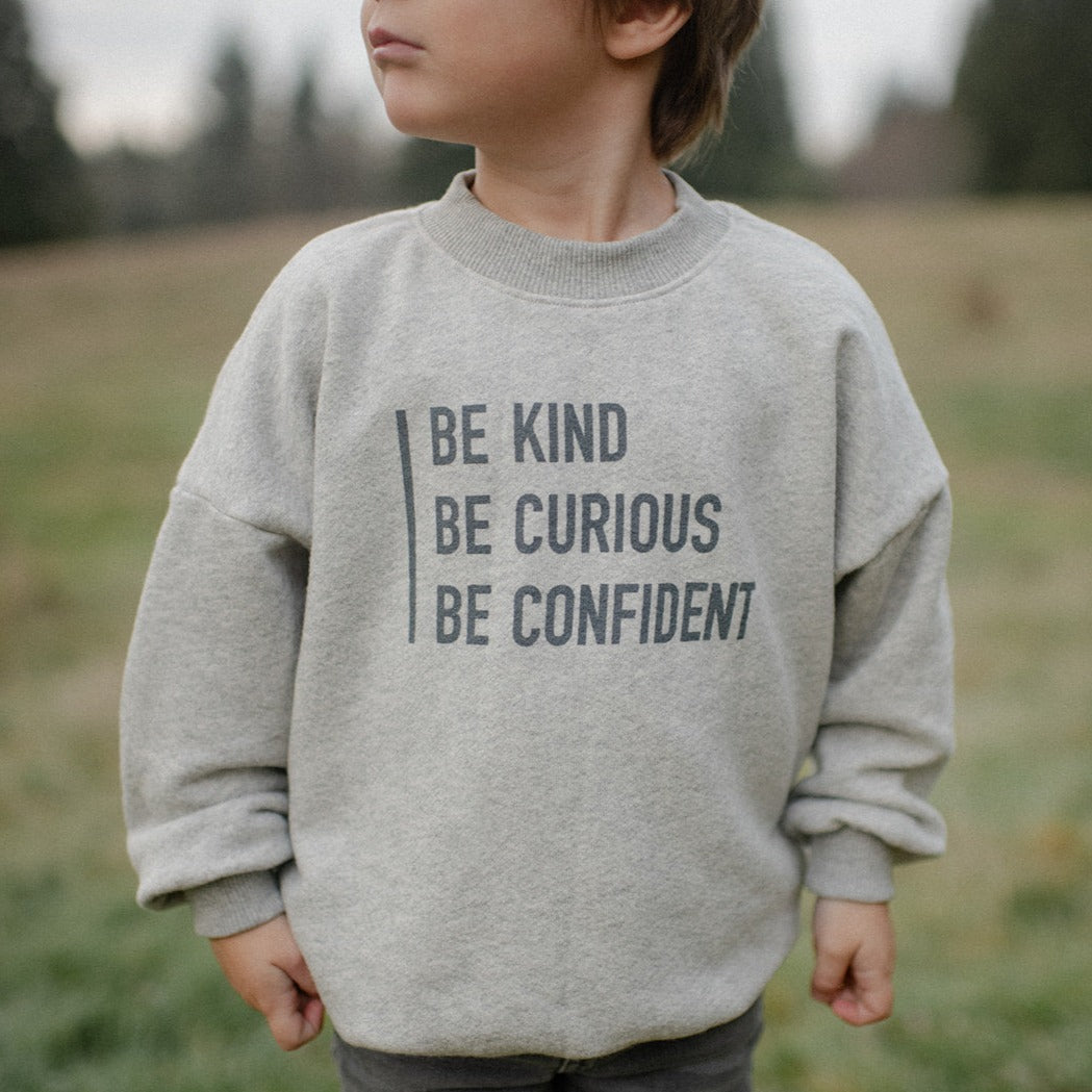 Legacy Sweatshirt SOFT | Be Kind on Dark Heather Gray