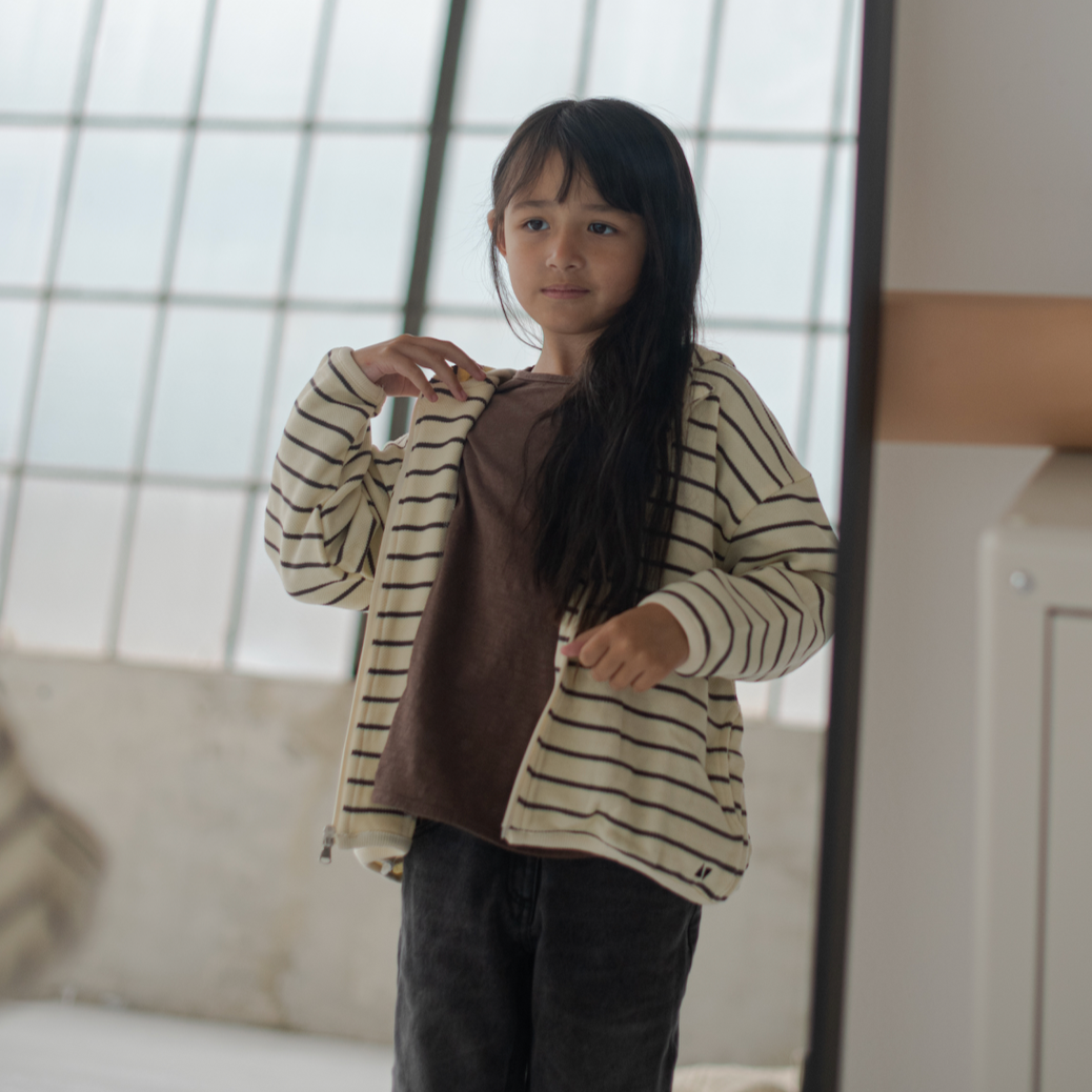 Camp Hoodie | Cream Stripe