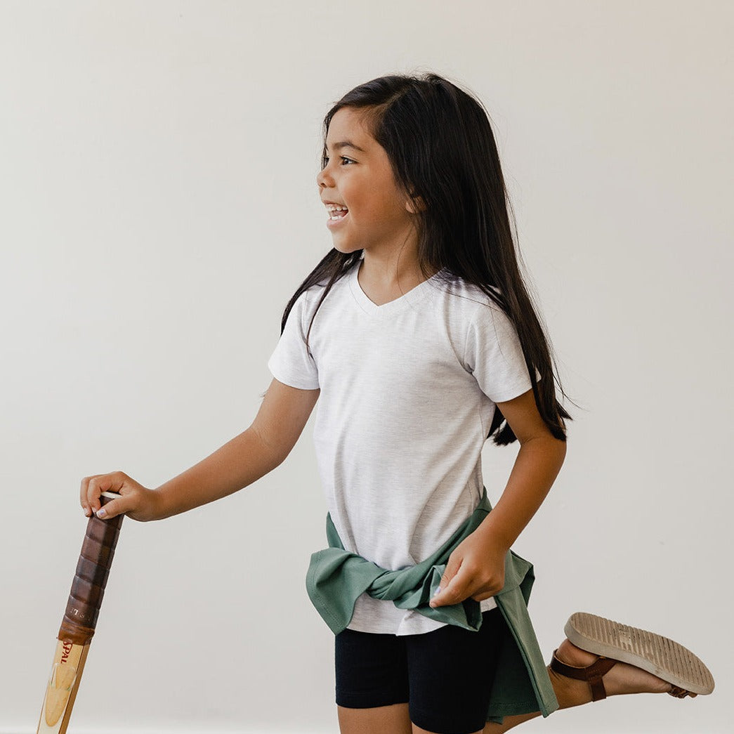 V-Neck Signature Tee | Pure White